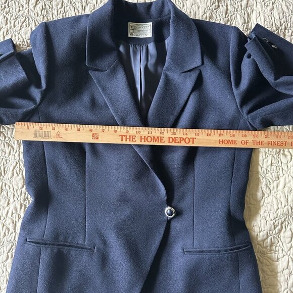 Vintage Miss Pendleton Virgin Wool Blazer Jacket Women's‎ Size 10 Navy Blue USA - Picture 8 of 12